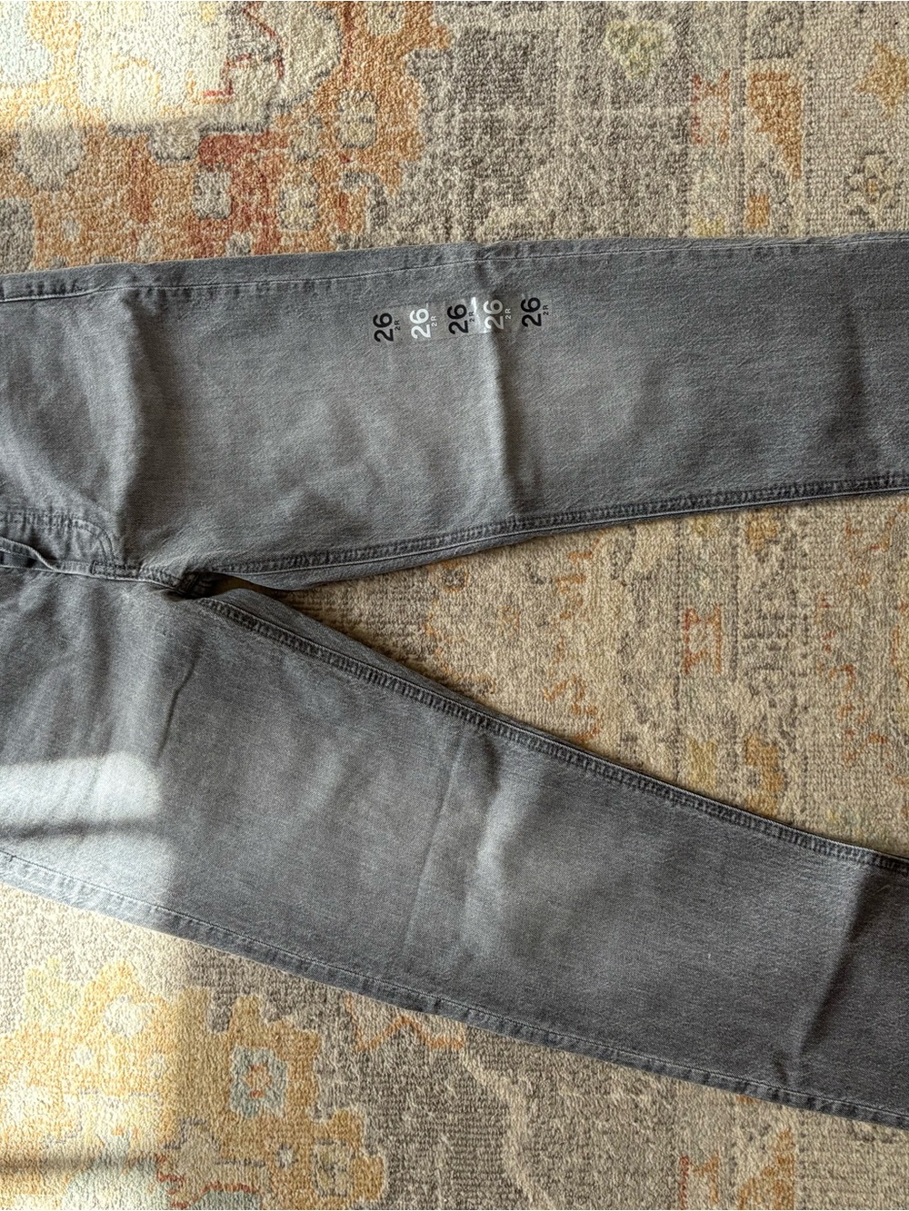 GAP Women's Straight Leg high rise fray button fly Jeans - Gray 26 x 27.5 BNWT